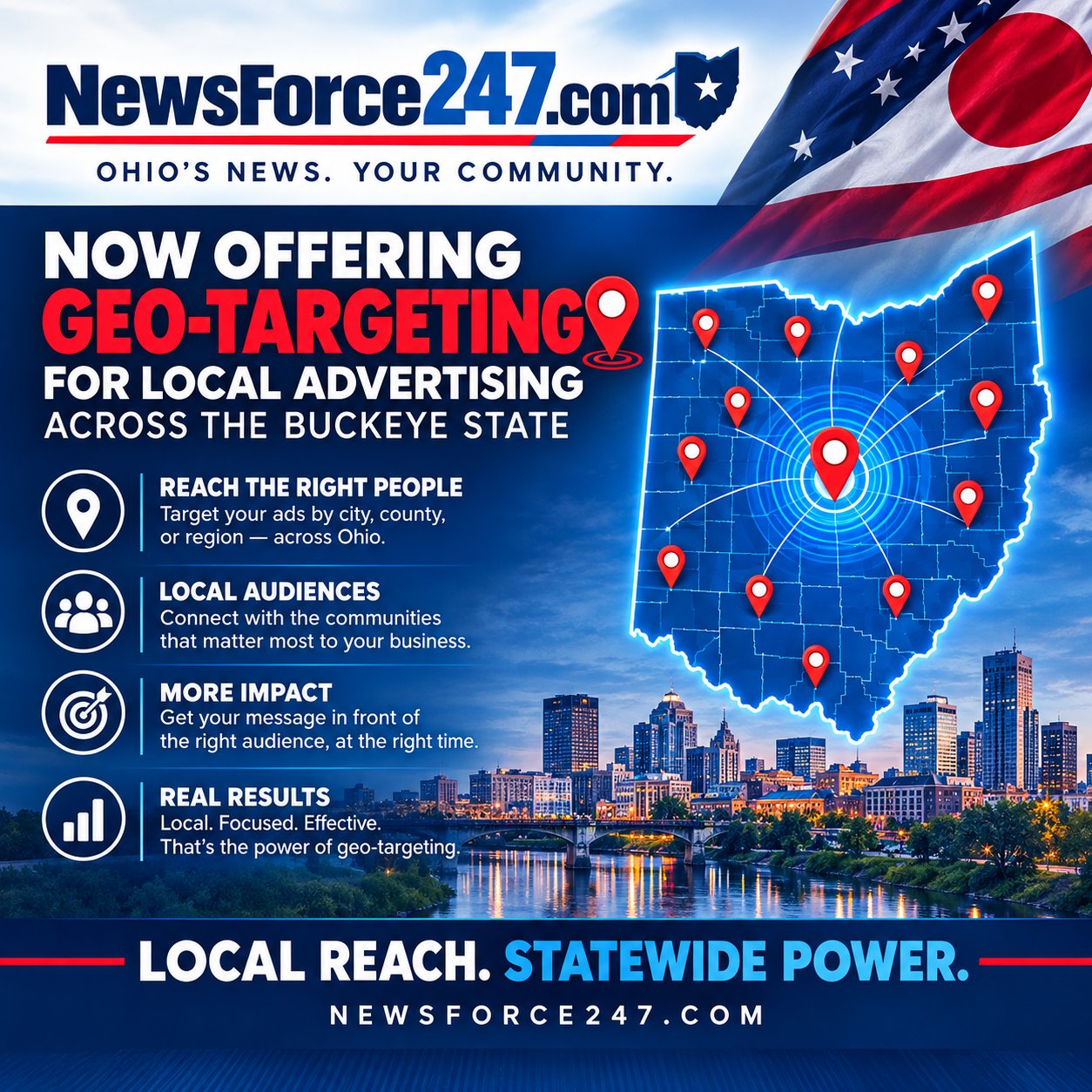 Now Offering Geo-Targeting — NewsForce247.com